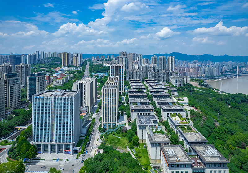 2023年8月4日，重慶，區(qū)塊鏈數(shù)字經(jīng)濟(jì)產(chǎn)業(yè)園。